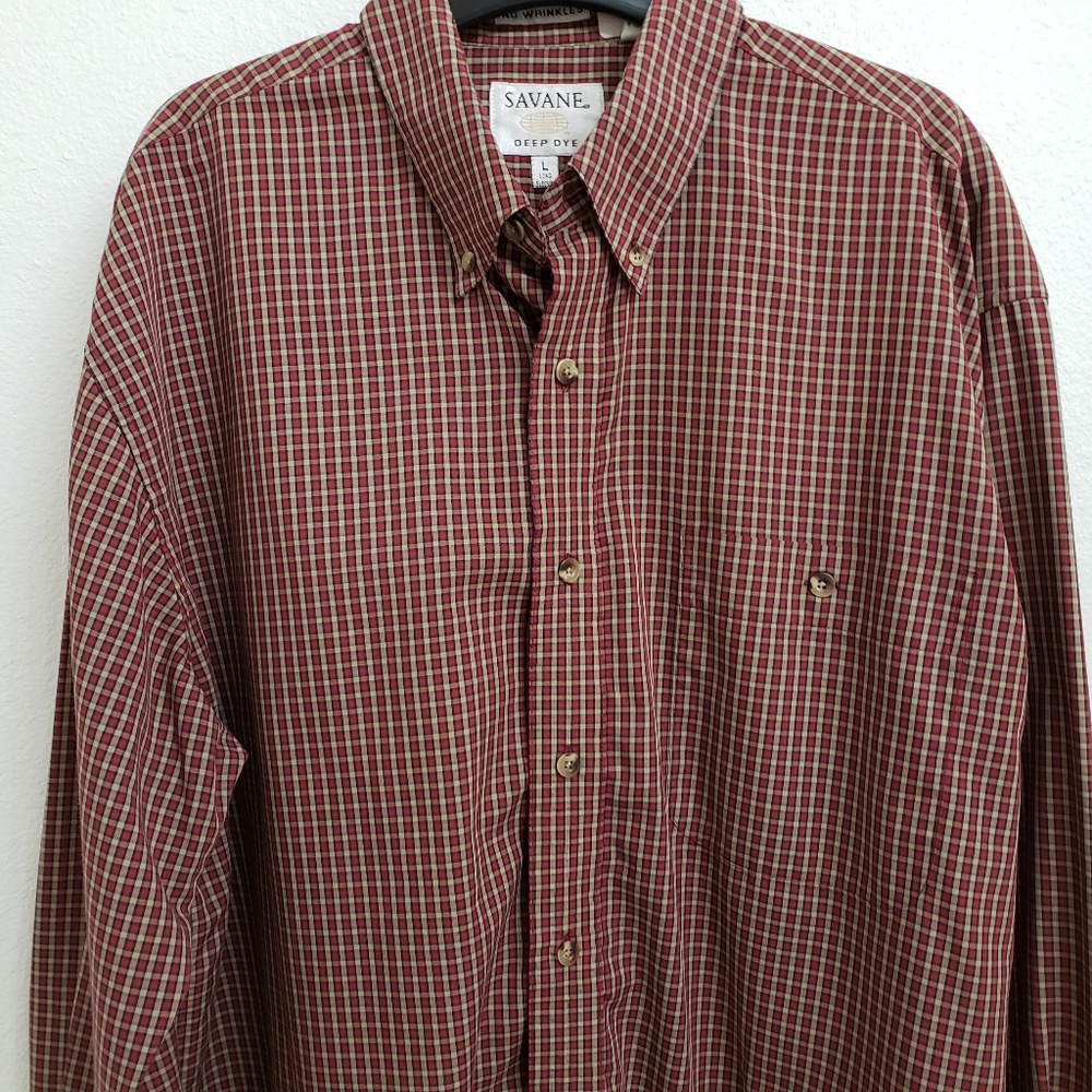 Savane Long Sleeve Button Down Shirt Large